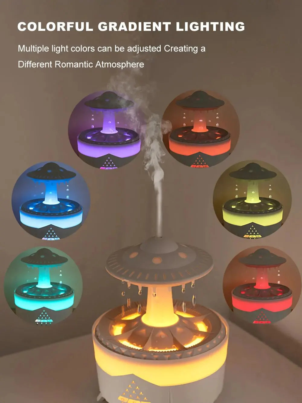 Ufo Air Humidifier Ultrasonic Aromatherapy Diffusers Mist Maker Fragrance Essential Oil Aroma Difusor Remote Control