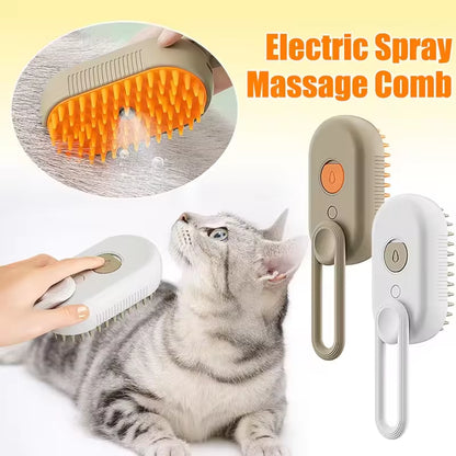 3-in-1 Electric Pet Brush – Hair Removal & Massage Tool