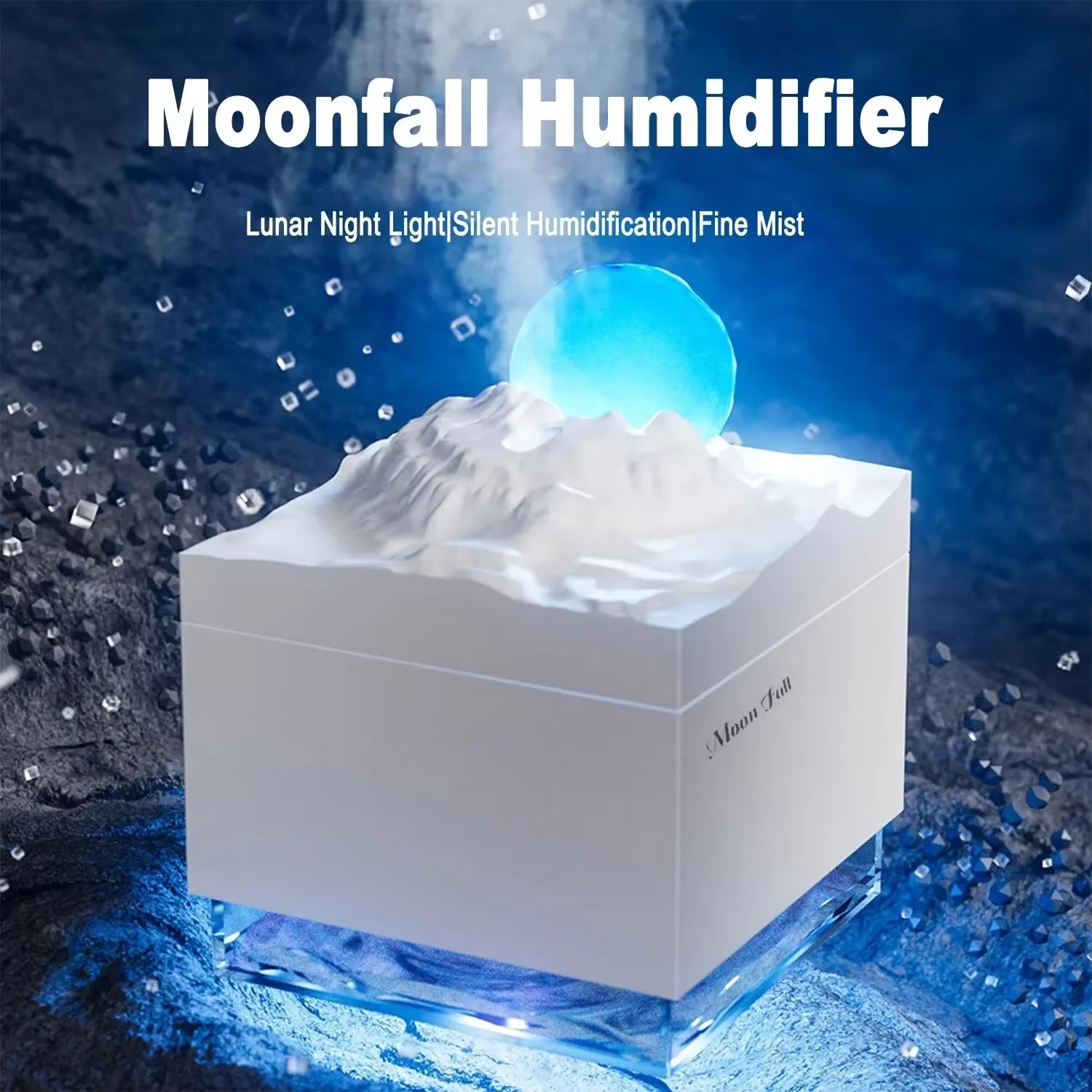 Scent Diffuser Cool Mist Humidifier with LED Moon Lamp, Essential Oil Aroma Diffuser and Night Light for Home and Office