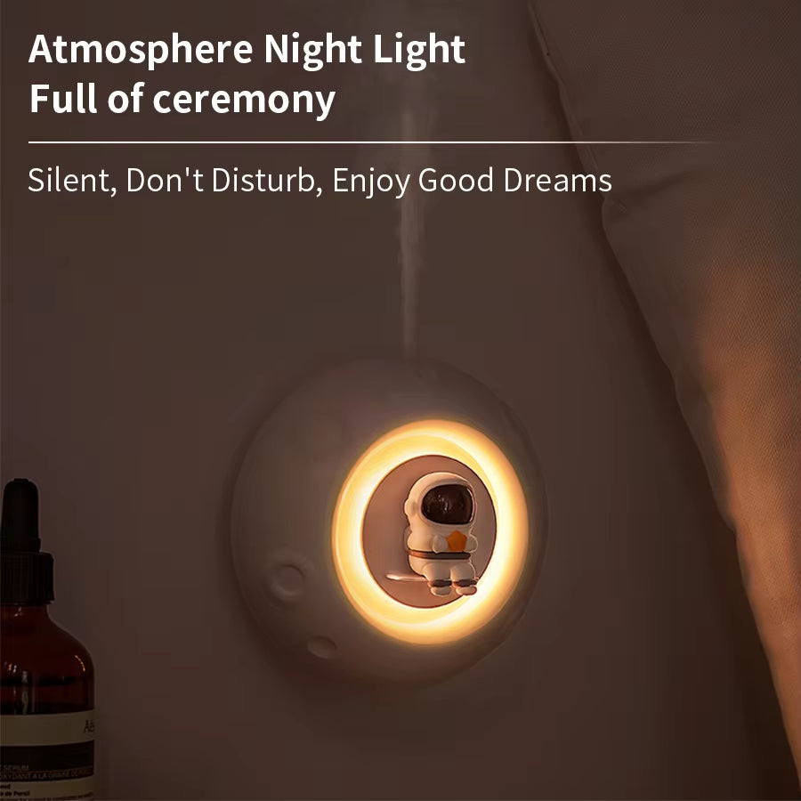 Astronaut Air Humidifier Night Light USB Rechargeable Mist Aromatherapy Water Diffuser Astronaut Humidificador