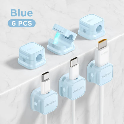 Magnetic Cable Clips Cable Smooth Adjustable Cord Holder under Desk Cable Management Wire Keeper Cable Organizer Holder